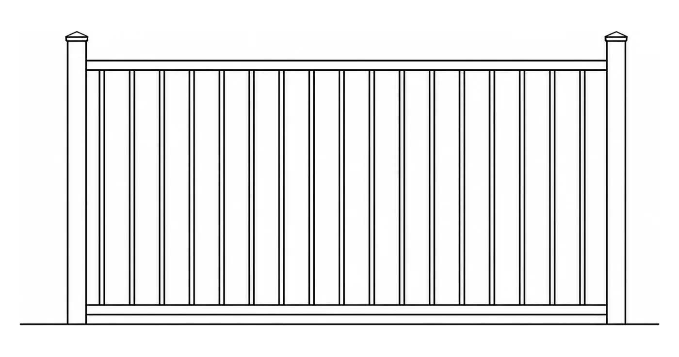 Diagramme technique de la clôture ornementale LM Élégance aux lignes épurées