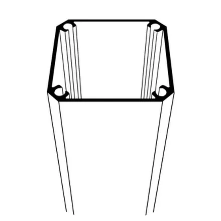 Poteau d'aluminium PF25 de 2 pouces et demi
