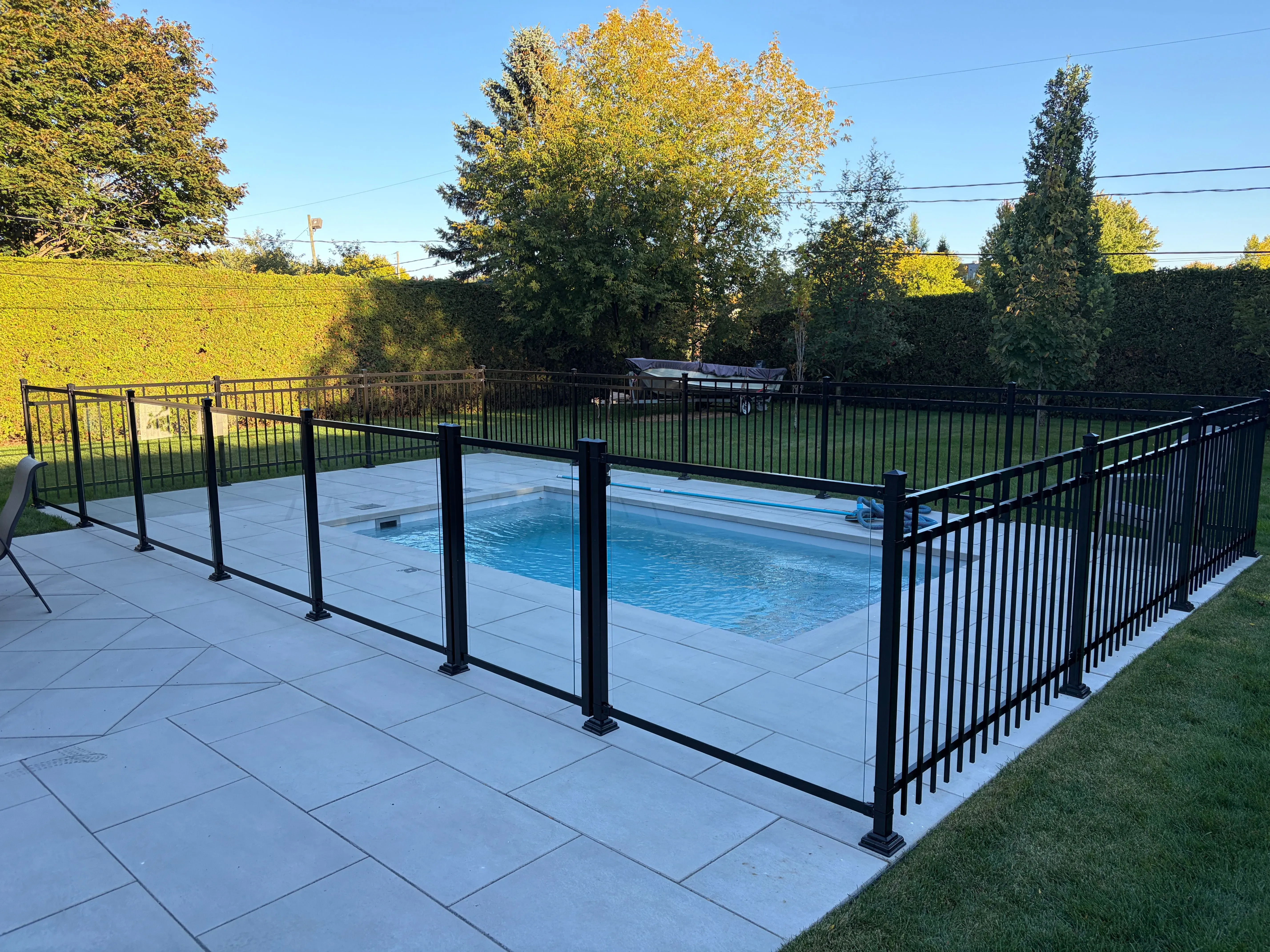 Residential pool fence on the South Shore